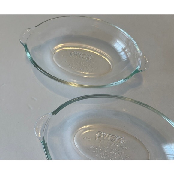 Pyrex‎ 328 Corning 1 Cup Oval Clear Glass Baking Dessert Dish, Set Of 2 - Picture 3 of 5